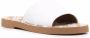 See by Chloé embossed-logo leather slippers White - Thumbnail 2