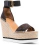 See by Chloé embroidered-strap wedge sandals Grey - Thumbnail 2