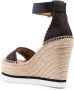 See by Chloé embroidered-strap wedge sandals Grey - Thumbnail 3