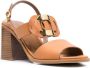 See by Chloé engraved-logo detail sandals Brown - Thumbnail 2