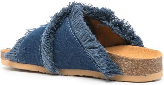 See by Chloé frayed denim sandals Blue