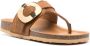 See by Chloé gold-tone plaque suede slides Neutrals - Thumbnail 2