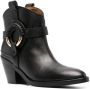 See by Chloé Hana 70mm buckle leather boots Black - Thumbnail 2