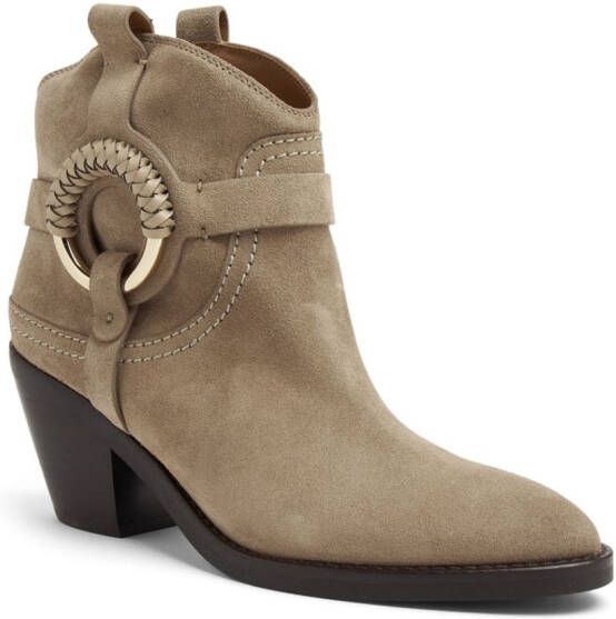 See by Chloé Hana 75mm suede ankle boots Neutrals