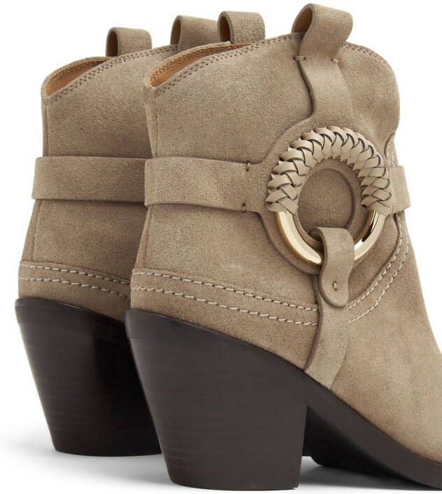 See by Chloé Hana 75mm suede ankle boots Neutrals