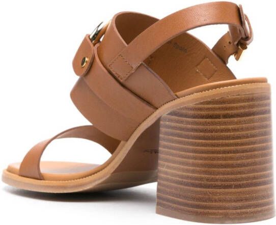 See by Chloé Hana 80mm leather sandals Brown