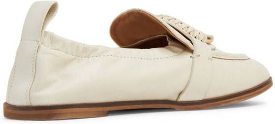 See by Chloé Hana round-toe leather loafers Neutrals