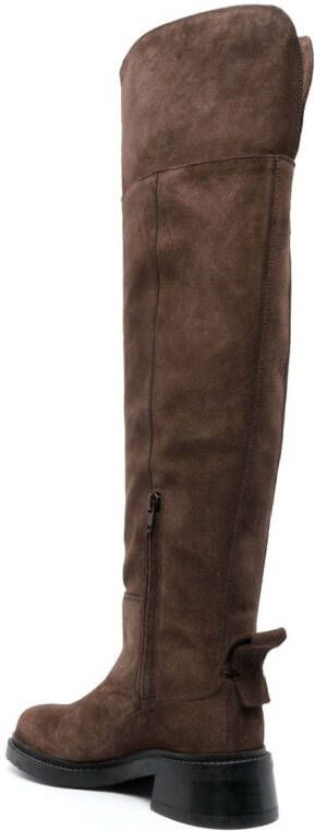 See by Chloé Joice 45mm fringed suede boots Brown