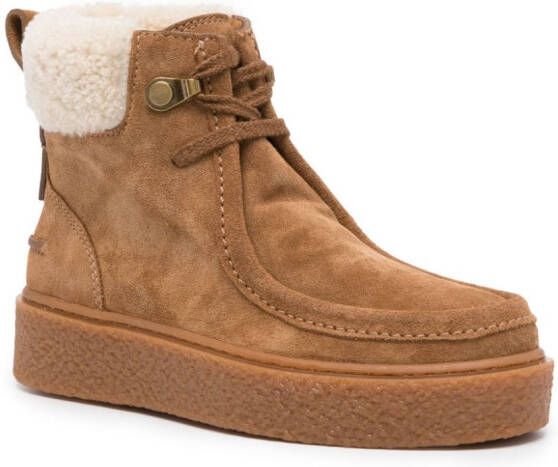 See by Chloé Julie 40mm suede ankle boots Brown