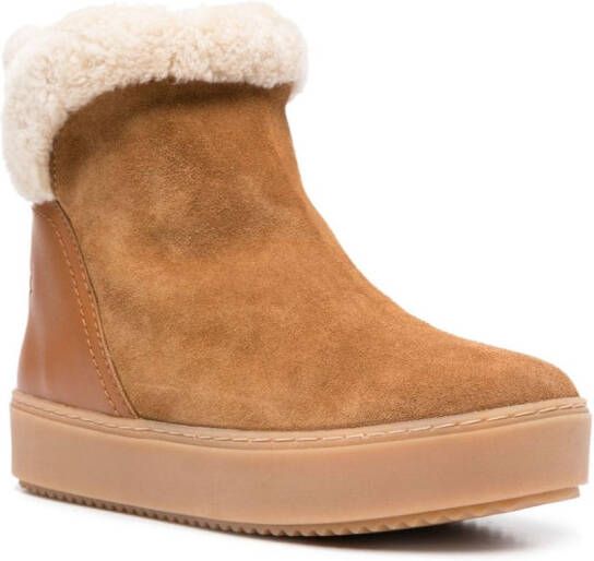 See by Chloé Juliet shearling ankle boots Brown