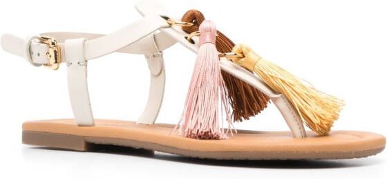 See by Chloé Kime flat leather sandals Neutrals
