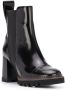 See by Chloé leather chunky heel ankle boots Black - Thumbnail 2