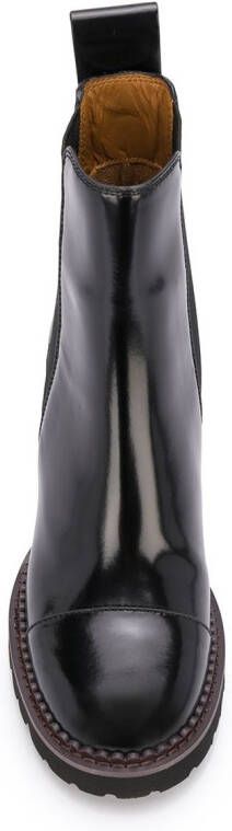 See by Chloé leather chunky heel ankle boots Black