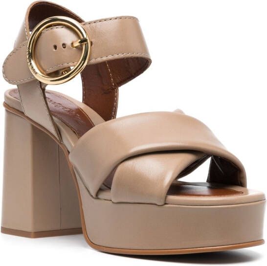 See by Chloé leather platform sandals Neutrals