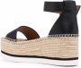 See by Chloé leather wedge espadrilles Black - Thumbnail 3