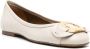 See by Chloé logo-plaque leather ballerina shoes Neutrals - Thumbnail 2