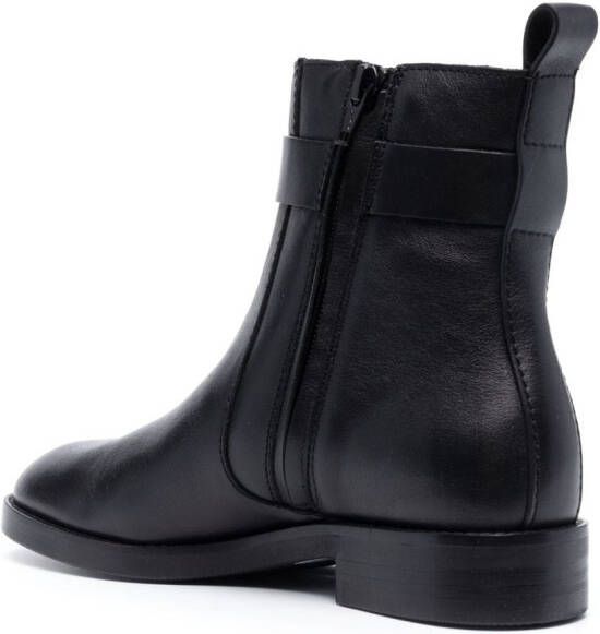 See by Chloé logo-plaque leather boots Black