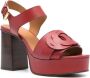 See by Chloé Louys 100mm leather sandals Red - Thumbnail 2