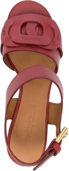 See by Chloé Louys 100mm leather sandals Red