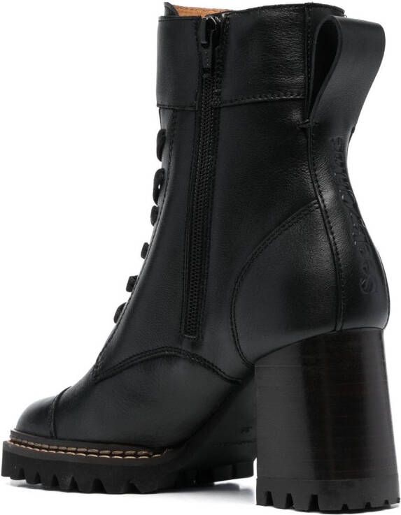 See by Chloé Mallory 75mm buckled boots Black