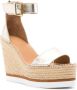 See by Chloé metallic leather wedge espadrilles Gold - Thumbnail 2