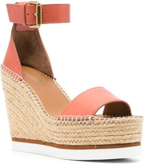 See by Chloé open-toe 120mm espadrilles Pink