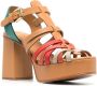 See by Chloé peep-toe 100mm leather sandals Neutrals - Thumbnail 2