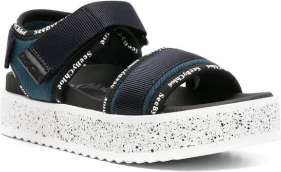 See by Chloé Pipper 45mm flatform sandals Blue