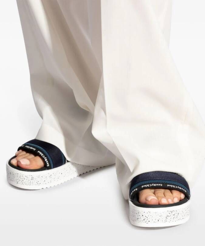 See by Chloé Pipper flatform sandals Blue