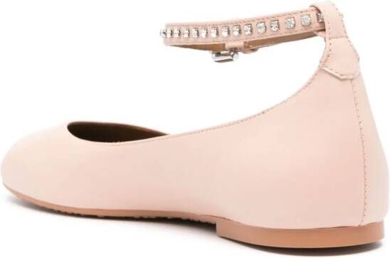 See by Chloé rhinestone-embellished ballerina shoes Pink
