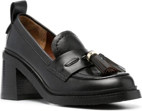 See by Chloé Skyie 80mm leather loafers Black