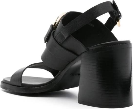 See by Chloé slingback leather sandals Black
