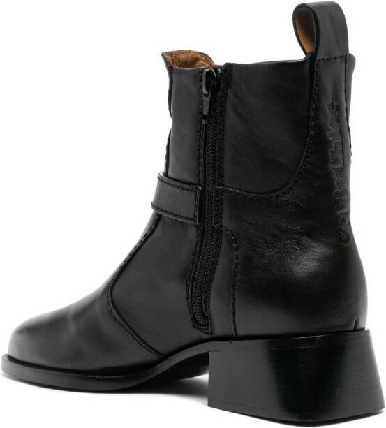 See by Chloé tassel-detail 40mm leather boots Black