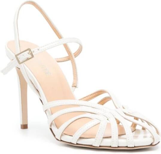 Semicouture 90mm leather sandals White