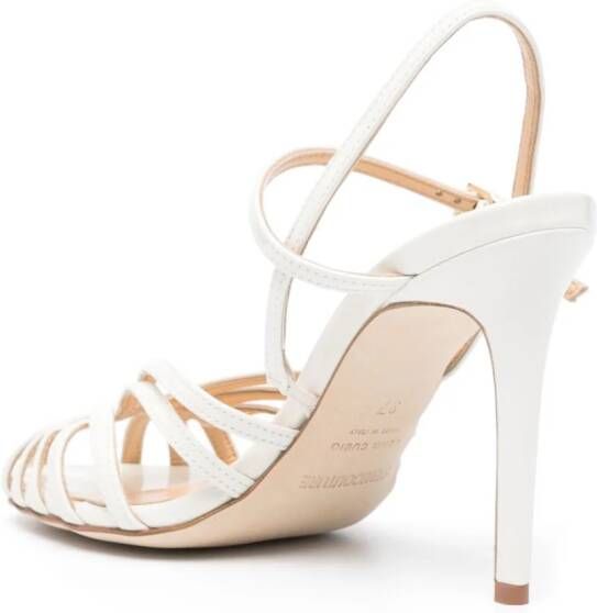 Semicouture 90mm leather sandals White