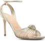 Semicouture 95mm knot detail sandals Gold - Thumbnail 2