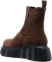 Semicouture chunky ankle leather boots Brown - Thumbnail 3