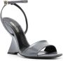 Semicouture Minnie 110mm leather sandals Grey - Thumbnail 2