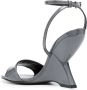Semicouture Minnie 110mm leather sandals Grey - Thumbnail 3