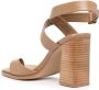 Senso 90mm Chrissy leather sandals Brown - Thumbnail 3