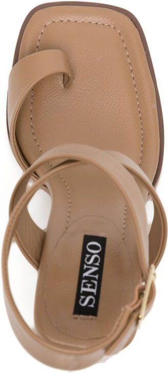 Senso 90mm Chrissy leather sandals Brown