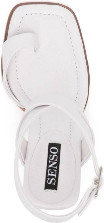 Senso 90mm Chrissy leather sandals White