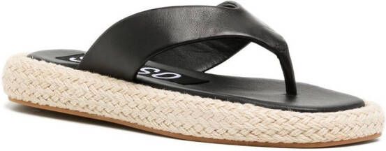 Senso Bianca braided-sole sandals Black