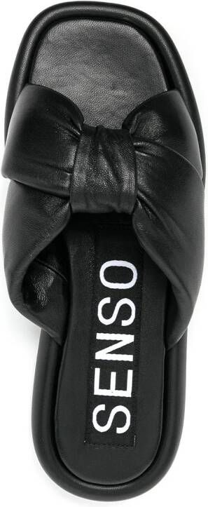 Senso Bubbles leather sandals Black