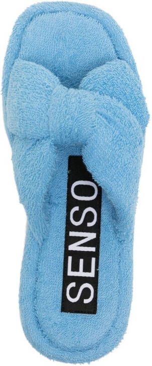 Senso Bubbles terry-cloth effect sandals Blue