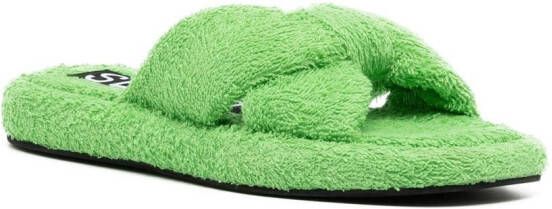 Senso Bubbles terry-cloth effect sandals Green