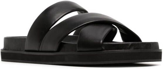 Senso Nico crossover-strap leather sandals Black