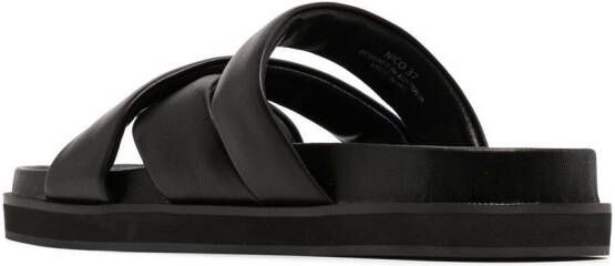 Senso Nico crossover-strap leather sandals Black