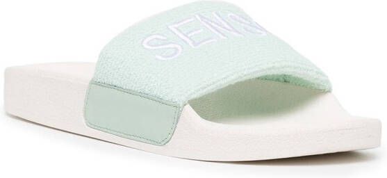 Senso Elly embroidered-logo slides Green