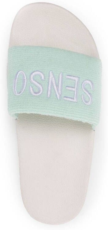 Senso Elly embroidered-logo slides Green